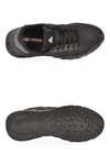 Siyah Bağcıklı Rahat Memory Foam Taban Erkek Yürüyüş ve Spor Ayakkabı Sneaker 2444 Cilt
