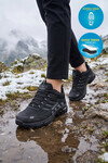 Siyah Bağcıklı Kaymaz Tabanlı Ortopedik Rahat Taban Erkek Outdoor Trekking Ayakkabı 2408