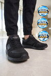 Bağcıklı Hafif Rahat Unisex Siyah Yürüyüş ve Spor Ayakkabı Sneaker Core 020 G