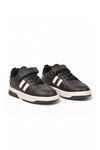 Siyah Cırt Bantlı Unisex Çocuk Yürüyüş ve Spor Ayakkabı Sneaker Foor F