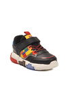 Siyah Cırtlı Işıklı Desenli Kız Çocuk Spor Ayakkabı Sneaker Heros P