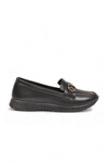 Tokalı Hafif Rahat Kadın Siyah Klasik Casual Ayakkabı Loafer 067 26K Z