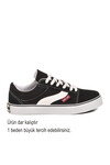 Siyah Dar Kalıp Nefes Alan Bağcıklı Keten Erkek Spor Ayakkabı Sneaker 1002 G