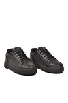 Siyah Bağcıklı Kalın Tabanlı Rahat Şık Unisex Casual Yürüyüş ve Spor Ayakkabı Sneaker 26201 G