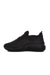 Unisex Siyah Triko Sneaker Hafif Nefes Alan Esnek Yürüyüş Ayakkabısı Vene G