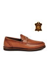Erkek Hakiki Deri Tokalı Loafer Ayakkabı Klasik Smart Casual Taba 5768 M