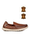 Taba Erkek Hakiki Deri Smart Casual Loafer Ayakkabı Hafızalı Rahat Taban Sensitive M599 M