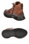 Tan Genuine Leather Womens Boots 25405001K Z