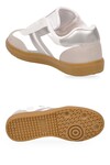 Beyaz-Gümüş Bağcıklı Hafif Rahat Unisex Yürüyüş ve Spor Ayakkabı Sneaker 234750