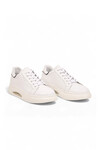Kauçuk Tabanlı Bağcıklı Sneaker Beyaz Hakiki Deri Erkek Casual Ayakkabı XS2456-6015 