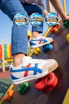 Beyaz-Saks Cırt Bantlı Kauçuk Tabanlı Unisex Çocuk Spor Ayakkabı Sneaker Tigor