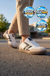 Beyaz-Siyah Bağcıklı Hafif Rahat Unisex Yürüyüş ve Spor Ayakkabı Sneaker 234750