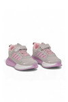 Cırt Bantlı Kalın Tabanlı Buz-Pembe Kız Çocuk Yürüyüş ve Spor Ayakkabı Sneaker 748 Cilt