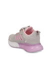 Cırt Bantlı Kalın Tabanlı Buz-Pembe Kız Çocuk Yürüyüş ve Spor Ayakkabı Sneaker 748 Cilt