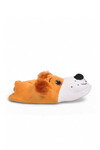 Sıcak Tutan Köpek Desenli Camel Unisex Ev Terliğ Panduf H025.Z.0008