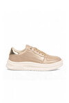 Gold Bağcıklı Kalın Tabanlı Unisex Yürüyüş ve Spor Ayakkabı Sneaker Code 412