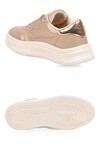 Gold Bağcıklı Kalın Tabanlı Unisex Yürüyüş ve Spor Ayakkabı Sneaker Code 412