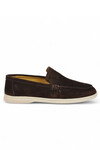 Kahve Hakiki Deri Şık Rahat Espadril Erkek Casual Ayakkabı Loafer 6K020-217