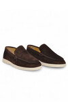 Kahve Hakiki Deri Şık Rahat Espadril Erkek Casual Ayakkabı Loafer 6K020-217