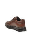 Kauçuk Tabanlı Bağcıklı Sneaker Kahve Hakiki Deri Erkek Casual Ayakkabı XS2463-7102