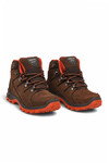 Kahve Nubuk Su Geçirmez Kaymaz Taban Unisex Outdoor Bot G5558