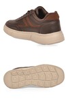 Kahve Bağcıklı Hafif Esnek Tabanlı Erkek Casual Yürüyüş Ayakkabı Sneaker 128 Cilt