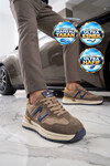 Bağcıklı Kalın Tabanlı Şık Rahat Memory Foam Kahve Erkek Casual Yürüyüş Ayakkabı Sneaker Draw 