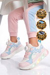 Pudra Akıllı Bağcıklı Işıklı Bebek Spor Ayakkabı Sneaker Elliot Cilt