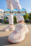 Cırt Banlı Kalın Tabanlı Pudra Kız Çocuk Yürüyüş ve Spor Ayakkabı Sneaker Terra 26K
