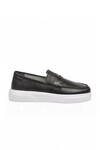 Siyah-Beyaz Hakiki Deri Şık Rahat Erkek Casual Ayakkabı Loafer 272305