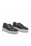 Siyah-Beyaz Hakiki Deri Şık Rahat Erkek Casual Ayakkabı Loafer 272305