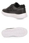 Siyah-Beyaz Bağcıklı Hafif Esnek Tabanlı Erkek Casual Yürüyüş Ayakkabı Sneaker 128 Cilt