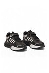 Cırt Bantlı Kalın Tabanlı Siyah-Beyaz Erkek Çocuk Yürüyüş ve Spor Ayakkabı Sneaker 748 Cilt