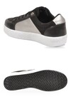 Siyah-Beyaz Bağcıklı Kalın Tabanlı Kadın Casual Yürüyüş Ayakkabı Sneaker Code 416