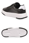 Bağcıklı Kalın Tabanlı Kadın Siyah-Beyaz Casual Yürüyüş Ayakkabı Sneaker Code 419