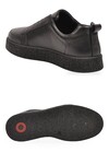 Siyah Cilt Hakiki Deri Ortopedik Tabanlı Erkek Casual Sneaker Ayakkabı 632908