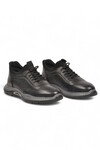 Kauçuk Tabanlı Siyah Hakiki Deri Sneaker Siyah-Füme Erkek Casual Ayakkabı HZ2844-8225