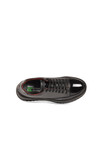Siyah Hakiki Deri Bağcıklı Kalın Tabanlı Erkek Casual Sneaker Ayakkabı 152-24121