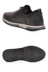 Siyah Hakiki Deri Yan Lastikli Erkek Casual Sneaker Ayakkabı 42170