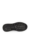 Kauçuk Tabanlı Bağcıklı Sneaker Siyah Hakiki Deri Erkek Casual Ayakkabı XS2461-7112