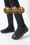 Siyah Nubuk Hafif Esnek Keten Memory Foam Taban Erkek Casual Yürüyüş Ayakkabı Vigor M