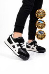 Pudra Cırt Bantlı Kauçuk Tabanlı Unisex Çocuk Spor Ayakkabı Sneaker Tigor