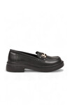 Tokalı Şık Rahat Hafif Kadın Siyah Klasik Casual Ayakkabı Loafer 1805 Z