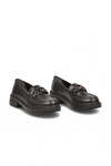 Tokalı Hafif Rahat Şık Siyah Kadın Klasik Casual Ayakkabı Loafer 1837 Z