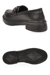 Tokalı Hafif Rahat Şık Siyah Kadın Klasik Casual Ayakkabı Loafer 1837 Z