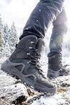 Su Geçirmez Kayma Tabanlı Siyah Nubuk Hakiki Deri Erkek Outdoor Trekking Bot P1490