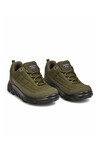 Tekstil Haki Bağcıklı Kaymaz Tabanlı Su Geçirmez Erkek Outdoor Ayakkabı M7203