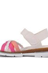 Beyaz Pembe Ortopedik Kız Çocuk Sandalet 001 P