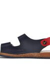Navy Blue Red Orthopedic Boys Sandals 006 F