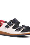 Navy Blue Red Orthopedic Boys Sandals 006 F